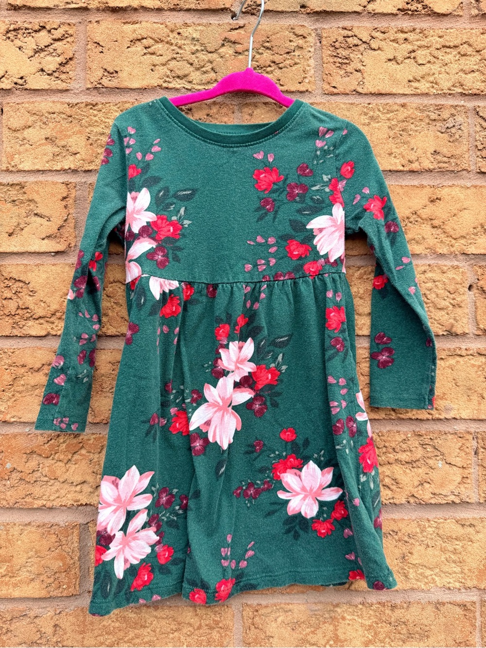 10/$25 • Old Navy Green Floral Cotton Play Dress